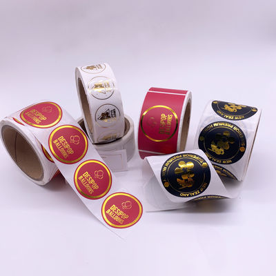 Τεμαχισμένη κόλλα συνήθεια αυτοκόλλητων ετικεττών ετικετών λογότυπων CMYK Pantone που τυπώνεται