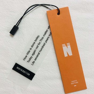 Ο γάμος cOem Debossing σας ευχαριστεί ταλάντευση Hangtag χαρτονιού με το σχοινί
