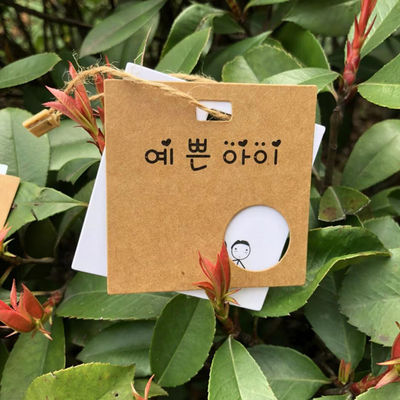 Φιλικό δώρο Kraft εξατομικευμένο χαρτόνι Hangtag CMYK 4C Eco