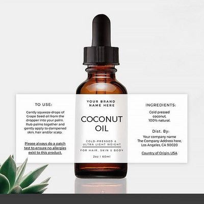 Στρογγυλευμένη βινυλίου μη τοξική εκτύπωση συνήθειας αυτοκόλλητων ετικεττών ετικετών συνήθειας