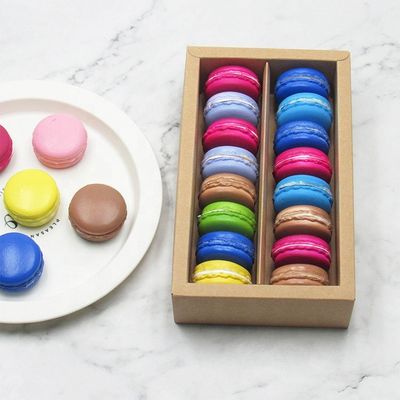 κιβώτια συσκευασίας τροφίμων συνήθειας cOem Macaron με το σαφές παράθυρο